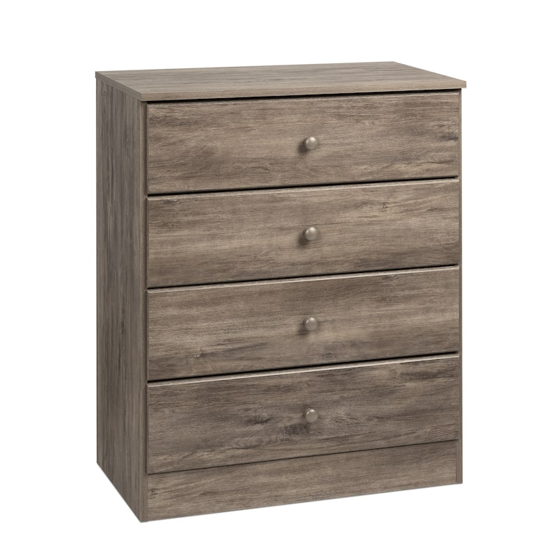 Prepac Astrid 4 Drawer Dresser for Bedroom, Chest of Drawers, Bedroom Furniture, Clothes Storage and Organizer
