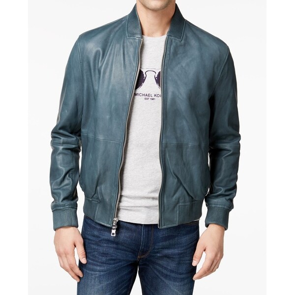 michael kors mens leather jacket