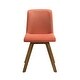 preview thumbnail 3 of 10, Set of 4 Gina Upholstered Dining Chairs in Walnut Finish