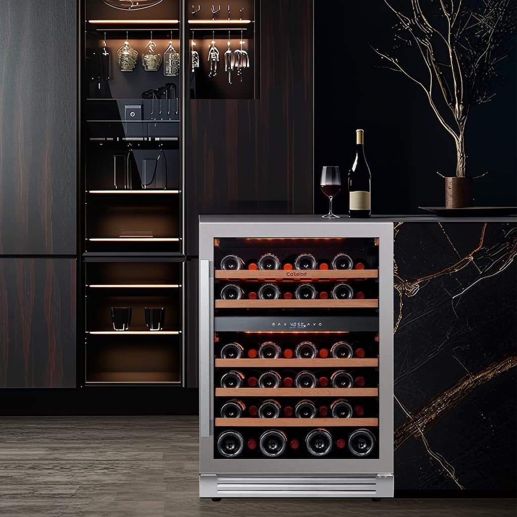 24 Inch 46 Bottle Built-in/ Freestanding Wine Cooler