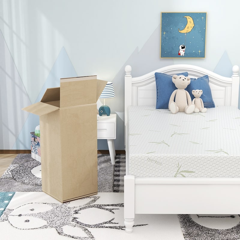 10 inch Memory Foam Mattress Medium-Firm Feel with Bamboo Cover, CertiPUR-US Certified