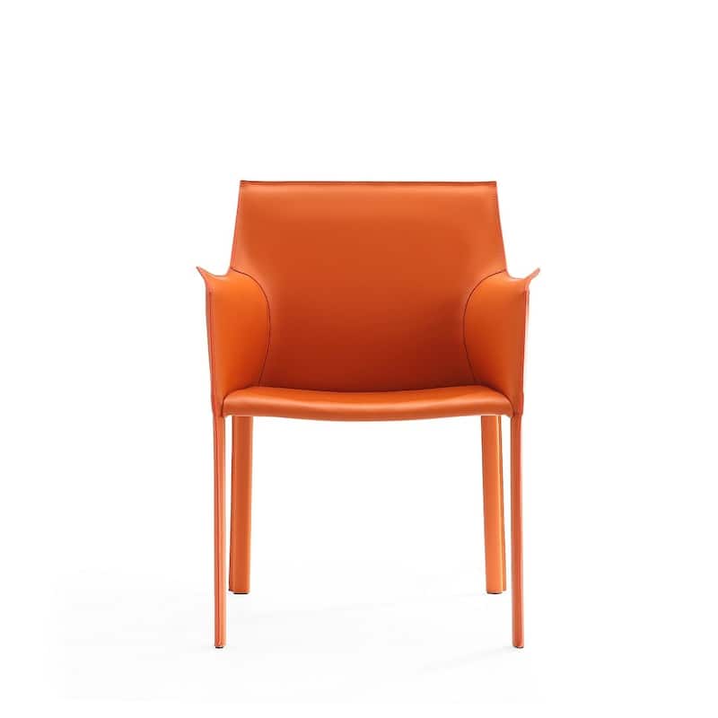 Paris Saddle Leather Dining Room Armchair (Set of 2)