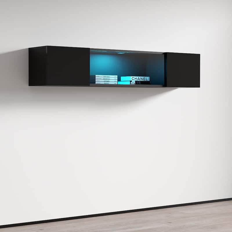 Strick & Bolton Hadi Contemporary Wall-mounted Media Cabinet