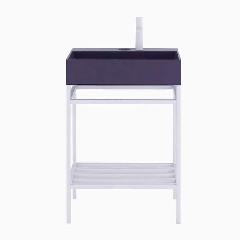 24" Freestanding Bathroom Vanity with Ceramic Sink - 23.62'' x13.98'' x 33.46''