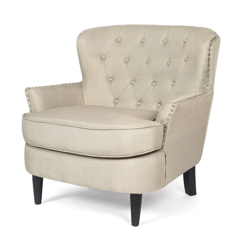 Adeco Modern Accent Chair Linen Sofa Chair - 34.4 "x34.4 "x34.2"