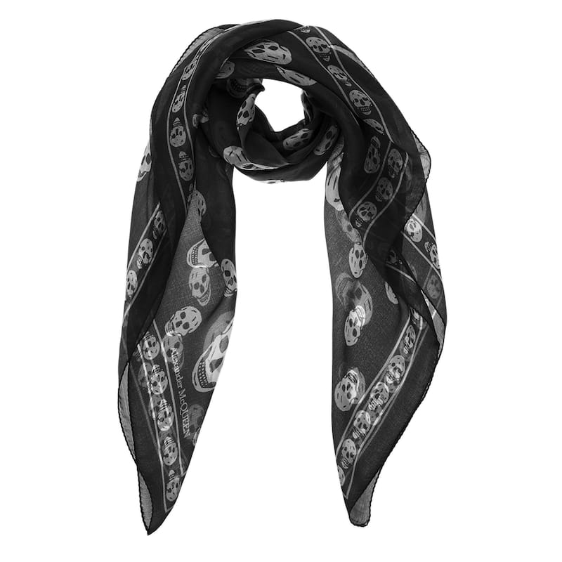 Alexander McQueen Silk Skull Scarf - Multi