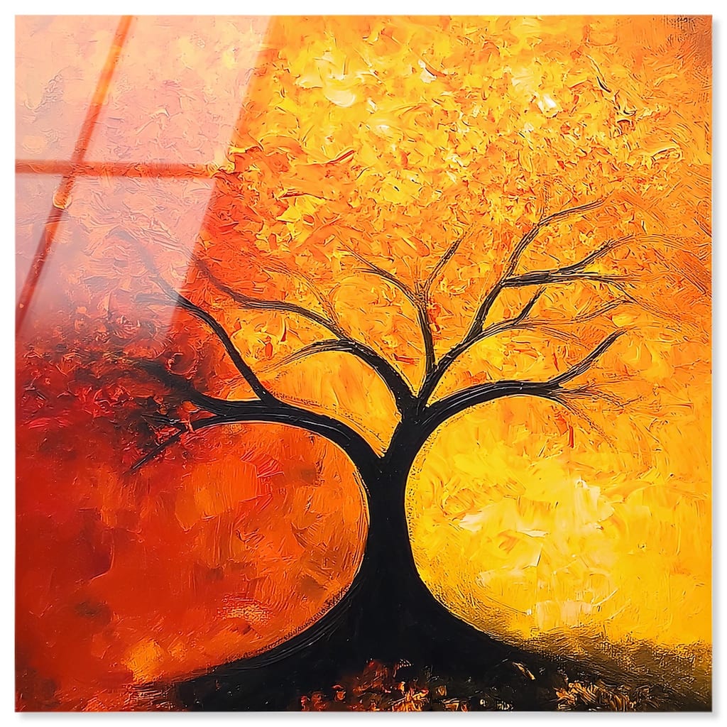 Tree of Opposites I Acrylic by Art Remedy, Ready to Hang