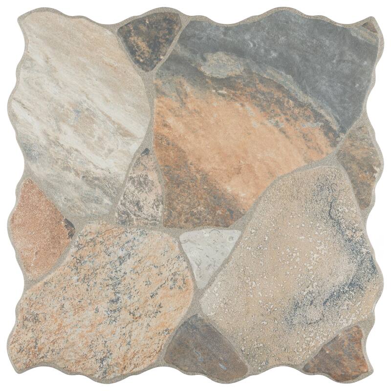 Merola Tile Canet Beige 17" x 17" Porcelain Floor and Wall Tile