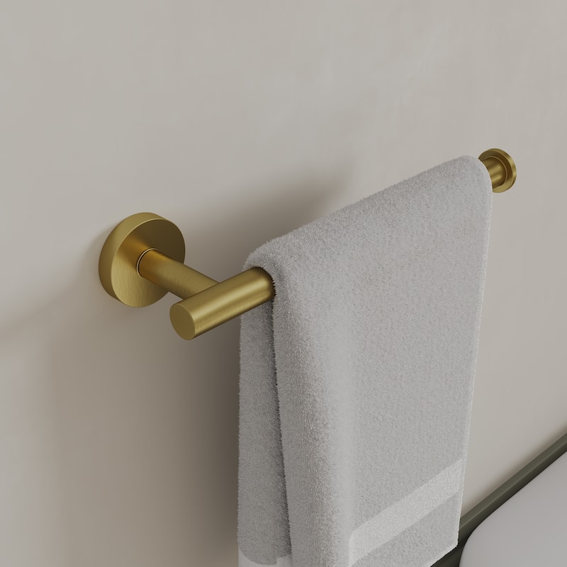 4-Piece Bathroom Hardware Accessories Set, Wall Mount Towel Bar, Toilet Paper Holder, Hand Towel Rack 1 Towel Hooks