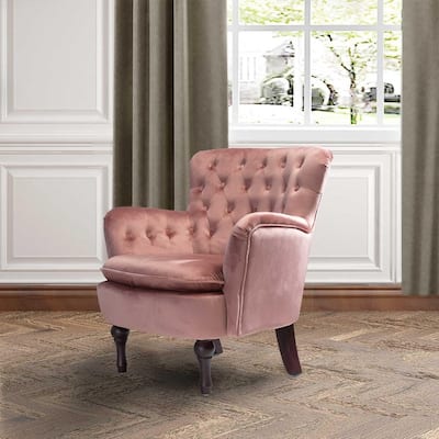 Isabella Small Velvet Tufted Upholstered Armchair - 28.1"w x 28.5"d x31.1"h