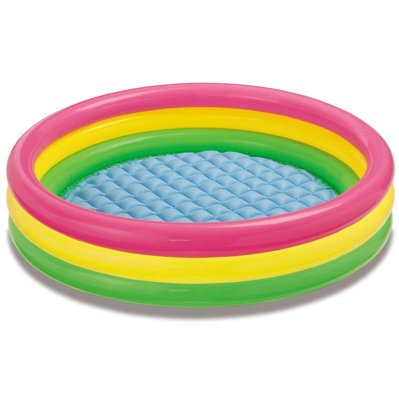 Intex 12' Above Ground Pool and Pump with 58" Inflatable Sunset Glow Kids Pool - 55