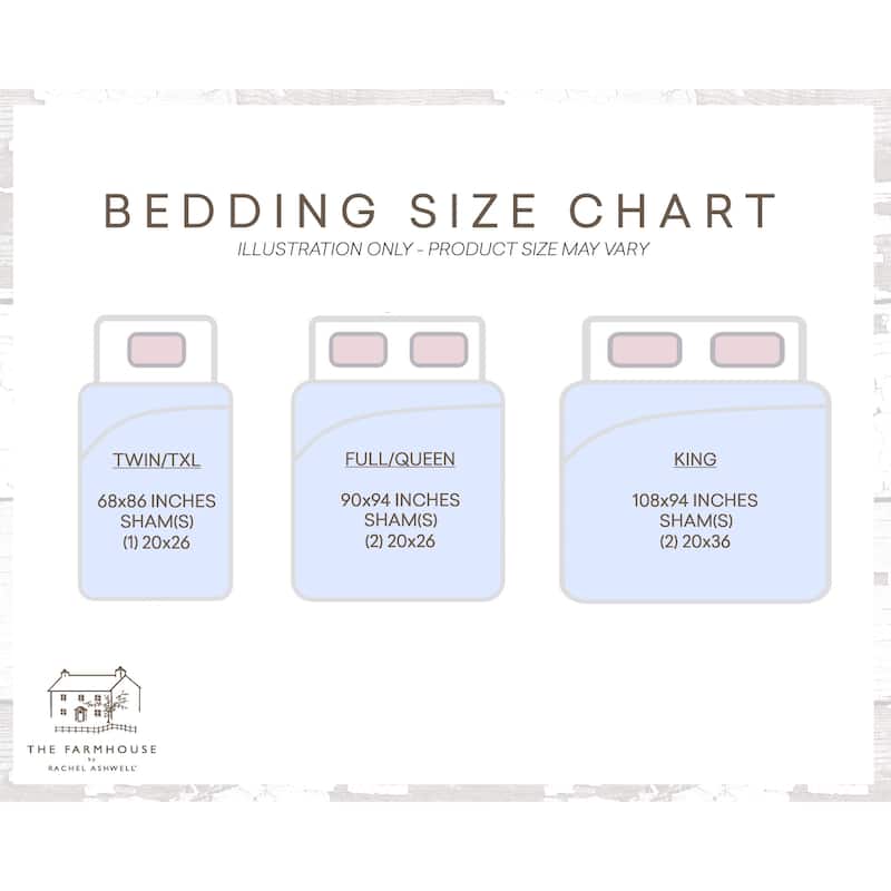 The Farmhouse by Rachel Ashwell Wide Ticking Stripe 3 Piece Quilt Set