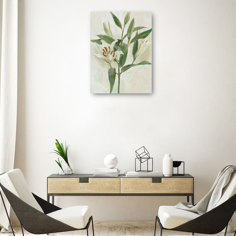 Lys Blancs I By Studio Arts Canvas Art Print