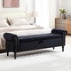 preview thumbnail 6 of 74, 67" Velvet Tufted Storage Bench for Bedroom End of Bed with Roll Arms Black
