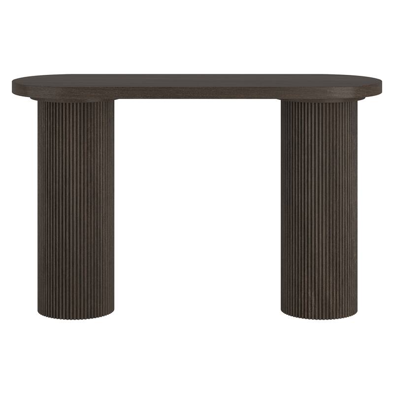 Isa 55" Wide Oval Fluted Console Table - 55" Wide
