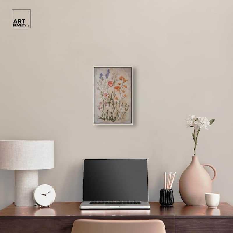 Sculpted Flora Frieze I Canvas by Art Remedy