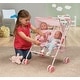 preview thumbnail 1 of 4, Badger Basket Folding Double Doll Umbrella Stroller - Pink/Gingham