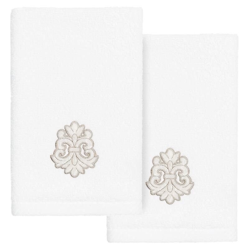 Authentic Hotel and Spa 2PC May Fingertip Towel Set - White