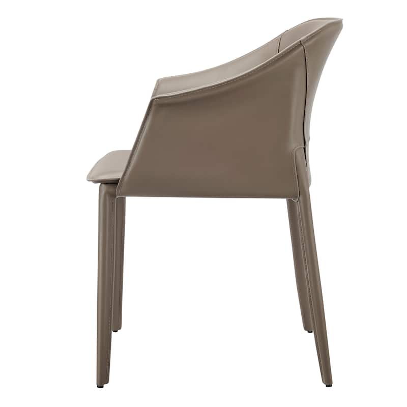 NPD Furniture Callie Recycled Leather Dining Arm Chair