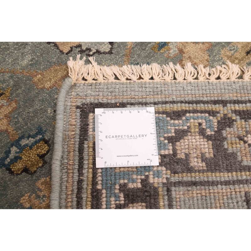 ECARPETGALLERY Hand-knotted Finest Agra Jaipur Teal Wool Rug - 2'5 x 7'11