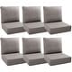 preview thumbnail 114 of 121, Gymojoy 24"x22"x6" Patio Thick Cushions & Pillows Set - Deep Seat Indoor/Outdoor Water & Fade Resistant Six Sets - Grey