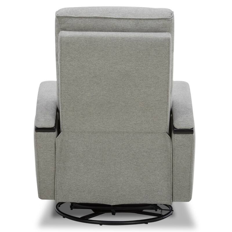 Spruce & Spring Regan Leather Power Recliner Swivel Glider Rocker with Power Headrest