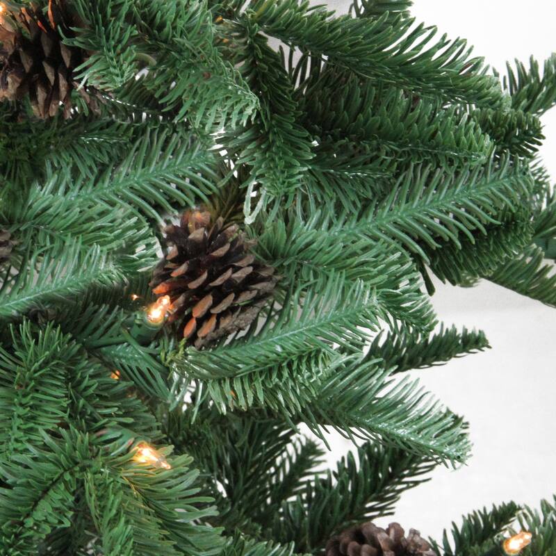 3' x 26" Viella Norway Spruce Artificial Christmas Tree - Clear Lights - 3 Foot