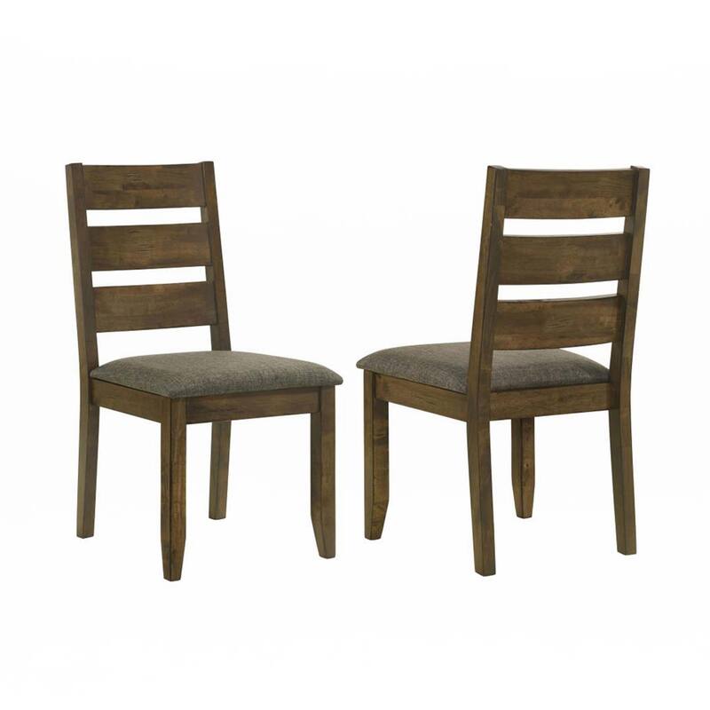 Set of 2 Upholstered Seat Dining Chairs