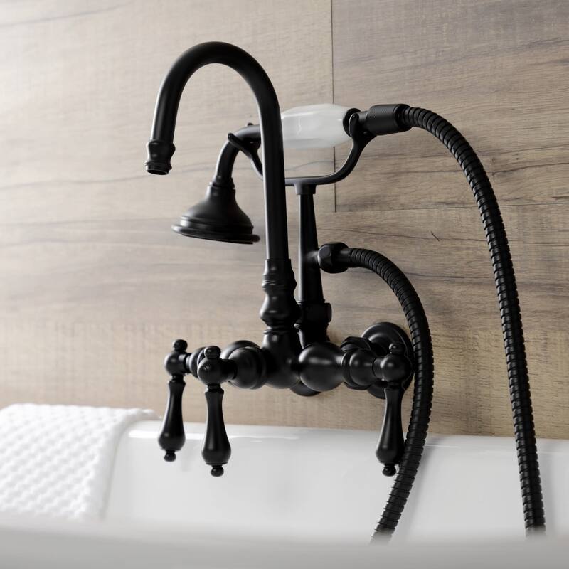 Kingston Brass Aqua Vintage Wall Mounted Clawfoot Tub Filler with