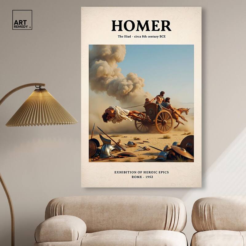 Iliad Illustrated Canvas by Art Remedy, Gallery Wrapped