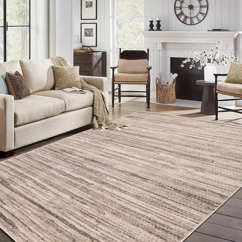 Superior Eclectic Abstract Lines Indoor Area Rug
