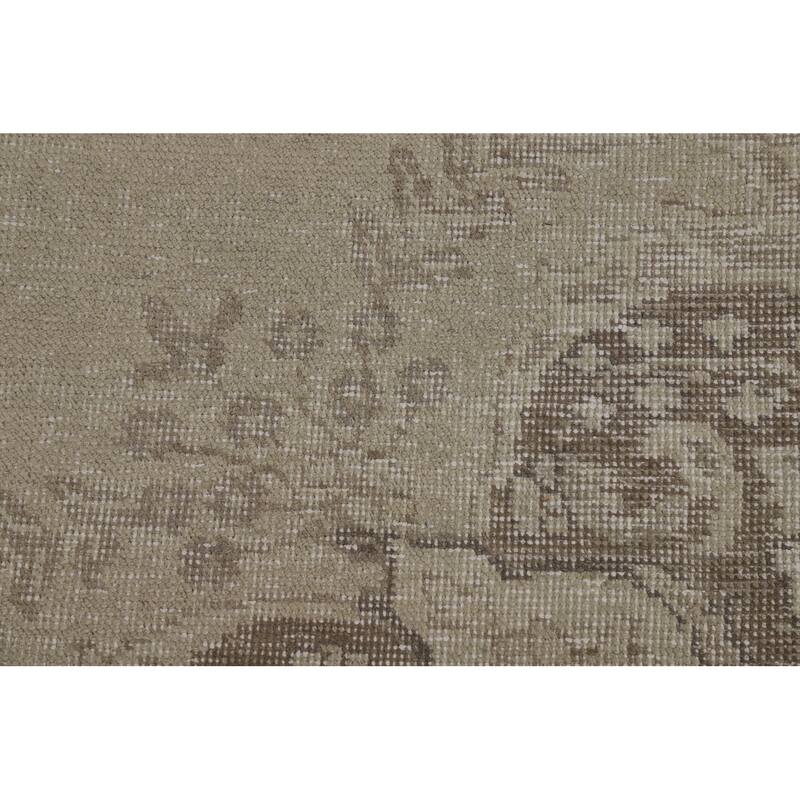 Distressed Tabriz Persian Area Rug Handmade Wool Carpet - 6'7"x 9'2"