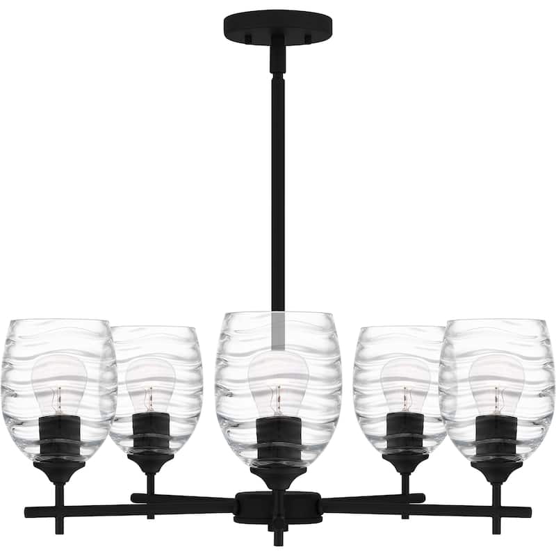 Lucy 5-Light Matte Black Chandelier