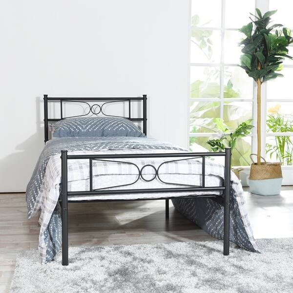Easy To Set Up Metal Bed Frame Platform Mattress Foundation Easy To Set Up Metal Bed Frame