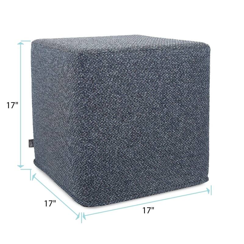 Allan Andrews No Tip Short Block Ottoman with Cover, Panama Collection