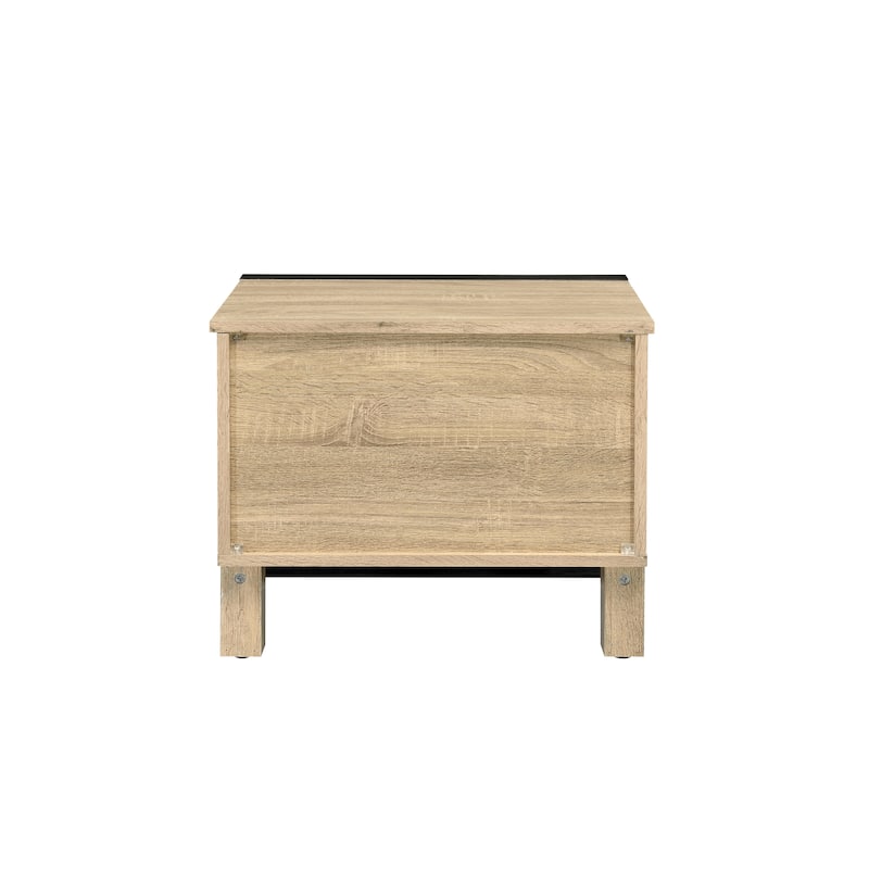 Accent Table, Brown Oak & Black Finish Vibe That Makes Your Decor Feel