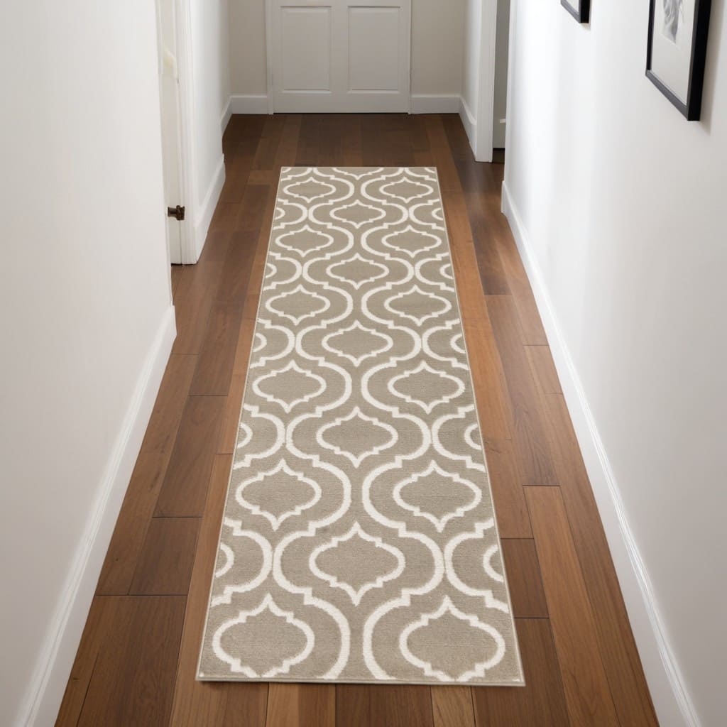 Foyew Power Loomed Abstract Stain Resistant Area Rug By HomeRoots - 87' X '27' X '0.5