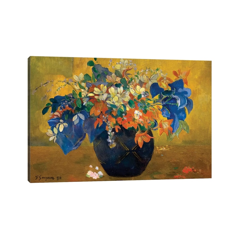 iCanvas "A Vase of Flowers, 1896 " by Paul Gauguin Canvas Print