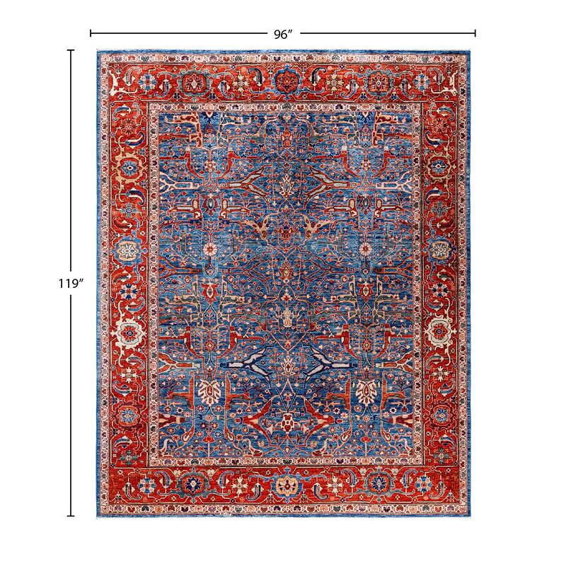 Serapi One-of-a-Kind Hand-Knotted Area Rug - Blue - 8' 0" x 9' 11"