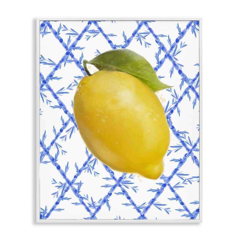 Stupell Lemon Over Bamboo Vines Framed Giclee Art Design By Matthew Piotrowicz - 11 x 14 - White