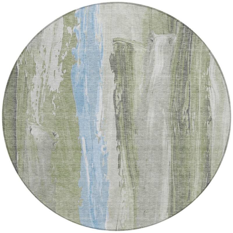 HomeRoots Abstract Transitional Rectangle Outdoor Rug