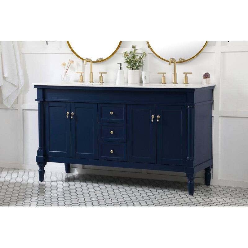 Elegant Lighting VF13060D Lexington 60" Free Standing Double Basin