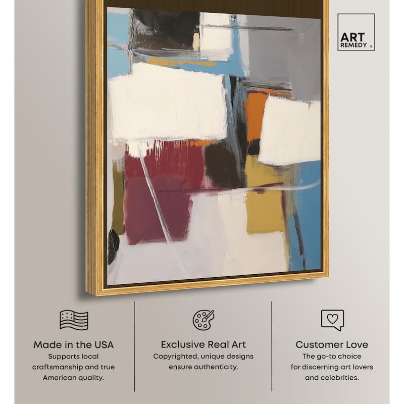 Stacked Forms Canvas by Art Remedy
