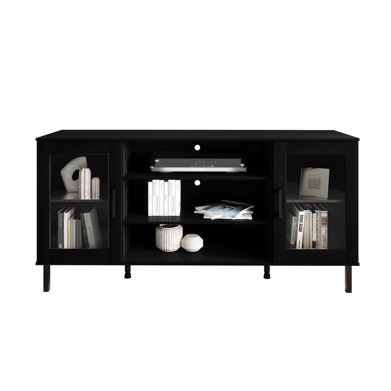 CraftPorch Transitional TV Stand Console - Black