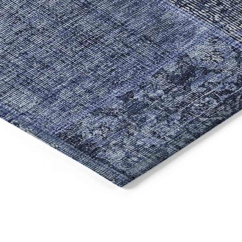 HomeRoots Patchwork Transitional Rectangle Outdoor Rug