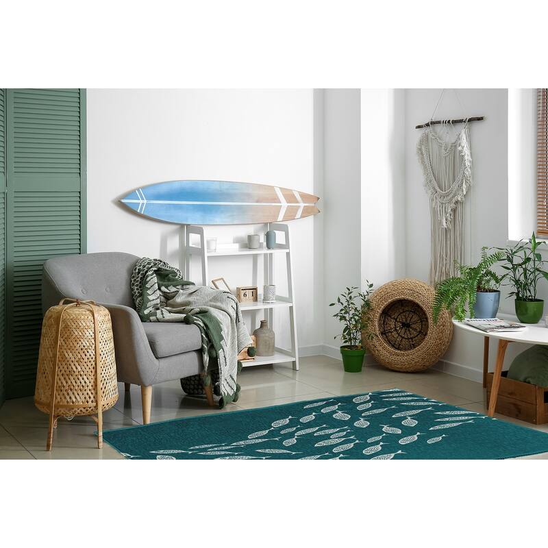 Escuela Nautical Chenille Rug