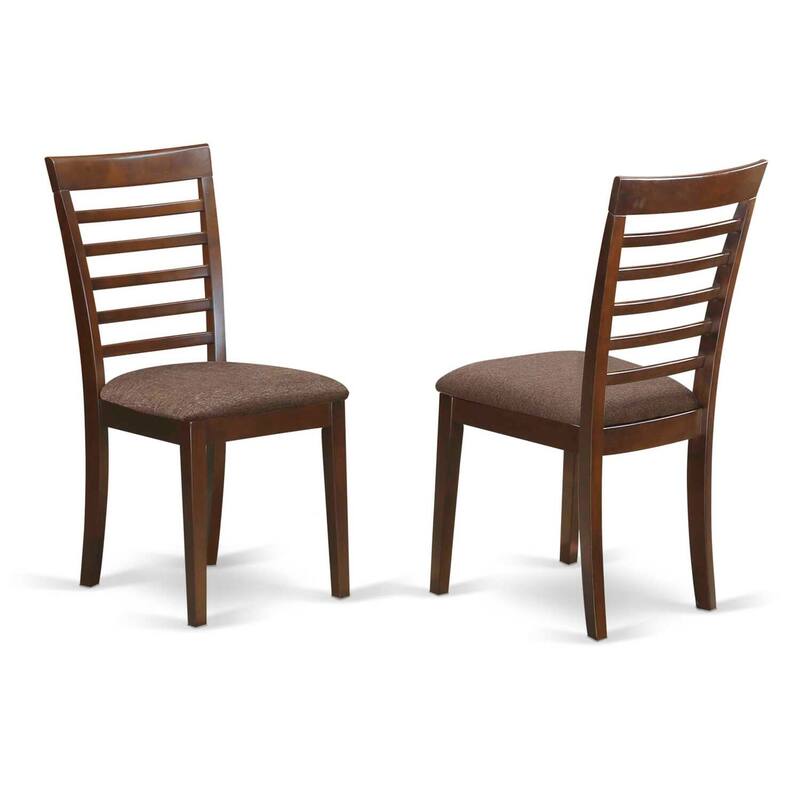 5-Piece Mahogany Finish Solid Wood Top - Dining Room Set - Seats 4