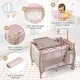 preview thumbnail 28 of 28, Costway Portable Baby Playard Nursery Center Crib with Hanging Toys & - See Details