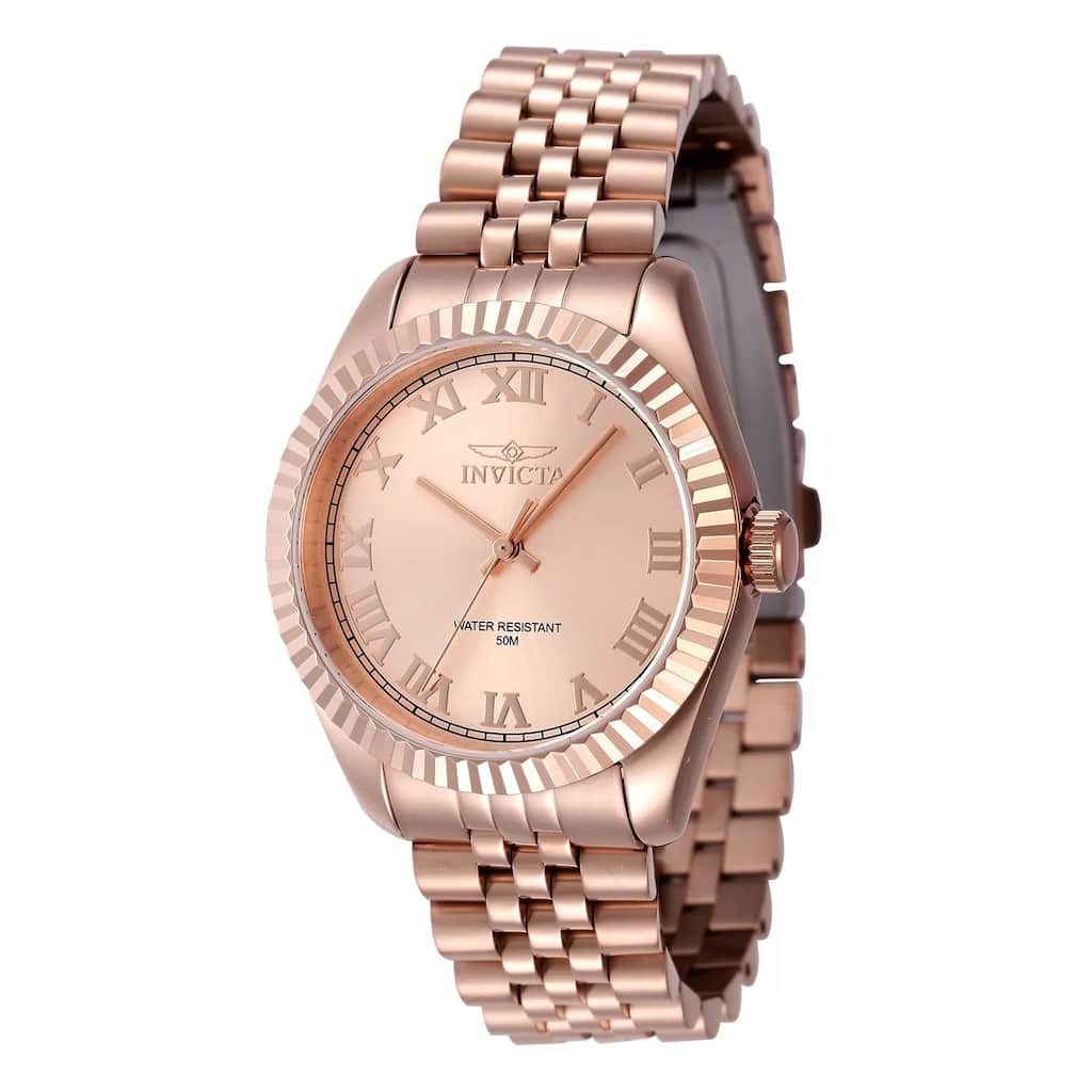 Invicta Women's 47419 Specialty Quartz 3 Hand Rose Gold Dial Watch
