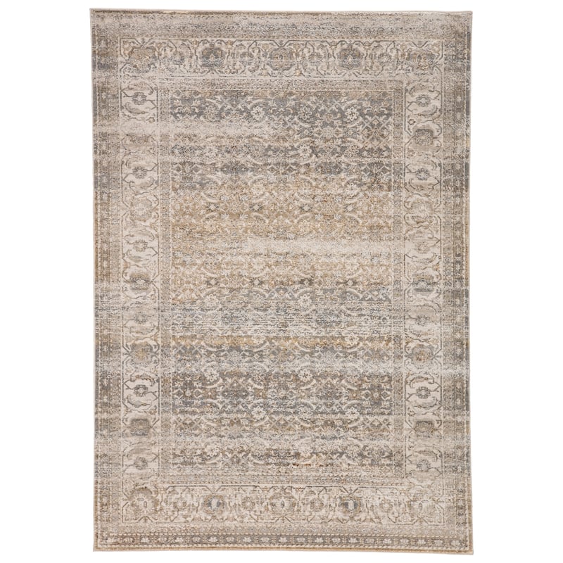 Ilias Oriental Gray/ Tan Area Rug - 5'X7'6"
